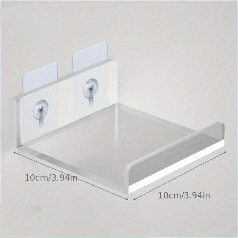 No-Drill Transparent Vinyl Hanging Shelf