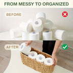 Wicker Over-Tank Toilet Paper Holder (Holds 8 Rolls)