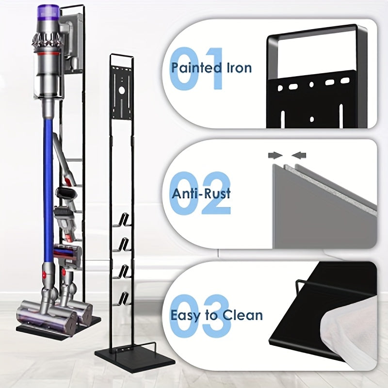Heavy-Duty Metal Trigger-Lock Cordless Vacuum Stand (Fits V6–V15)