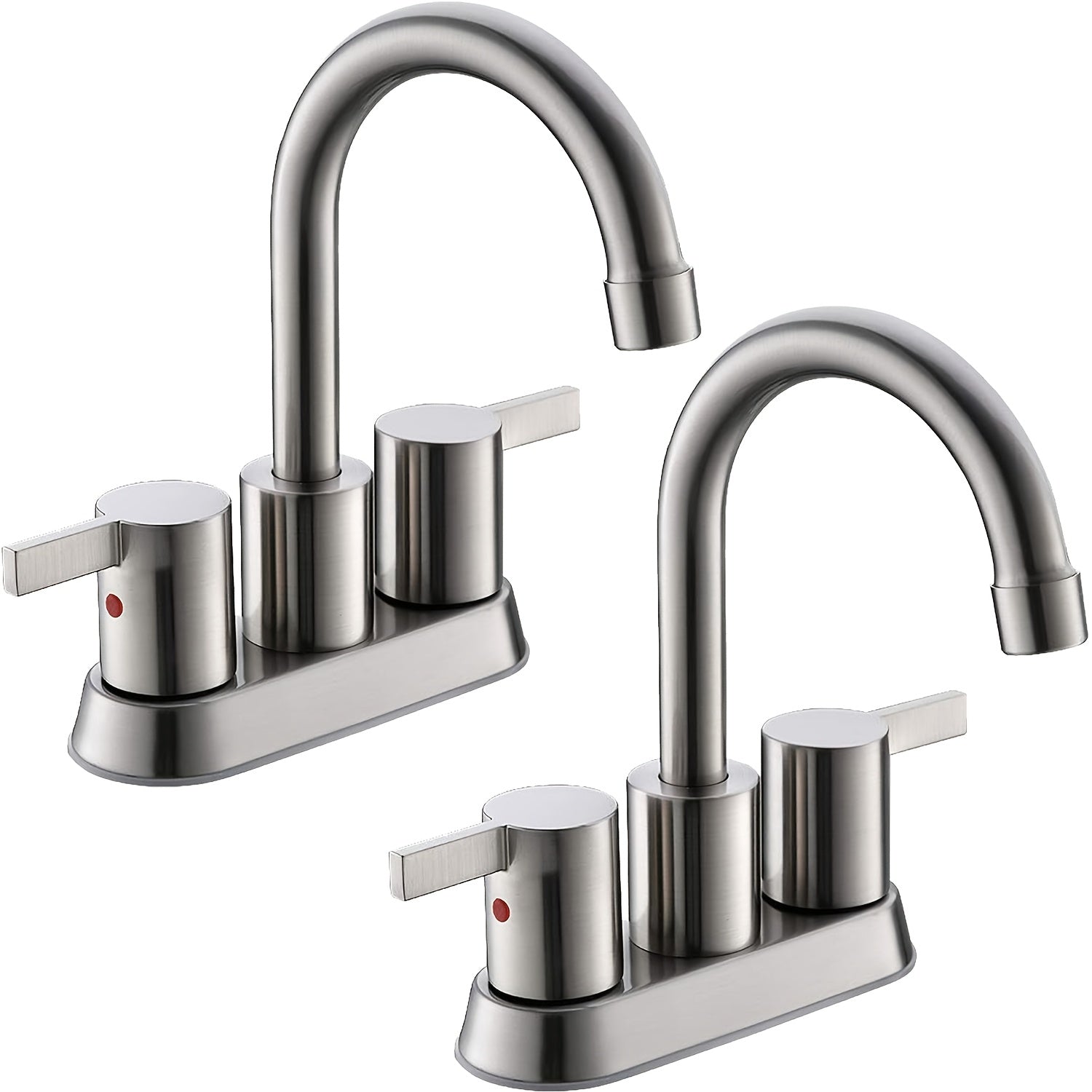Brass 360° Swivel Bathroom Faucet (4-Inch Centerset)