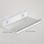 No-Drill Transparent Vinyl Hanging Shelf