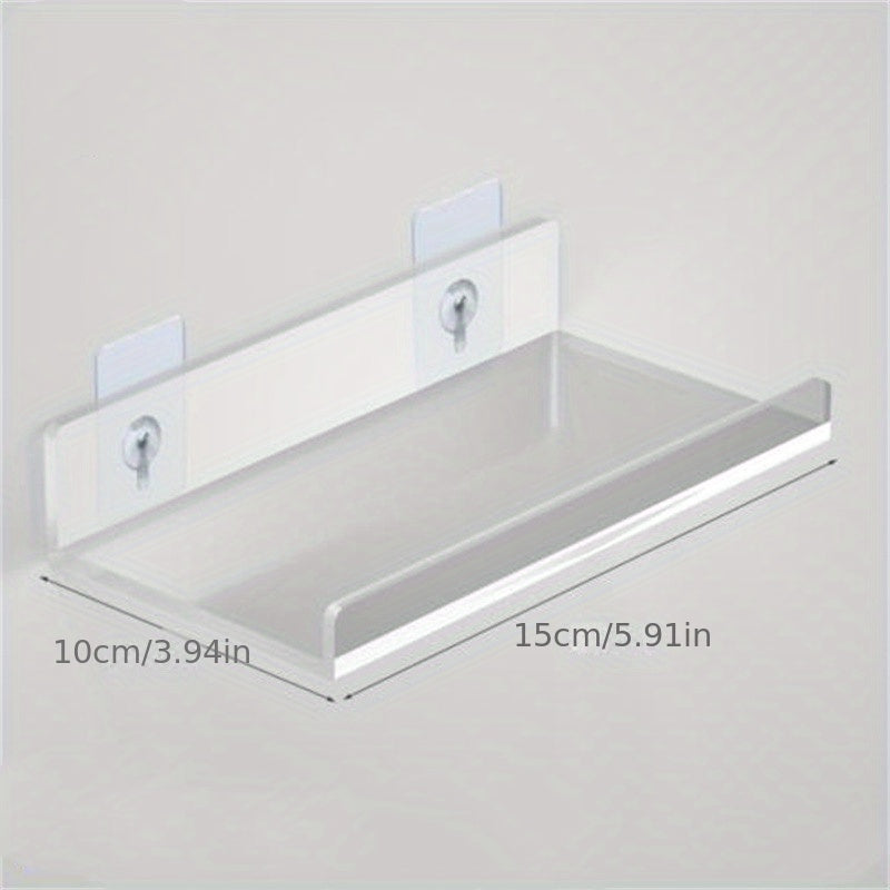 No-Drill Transparent Vinyl Hanging Shelf