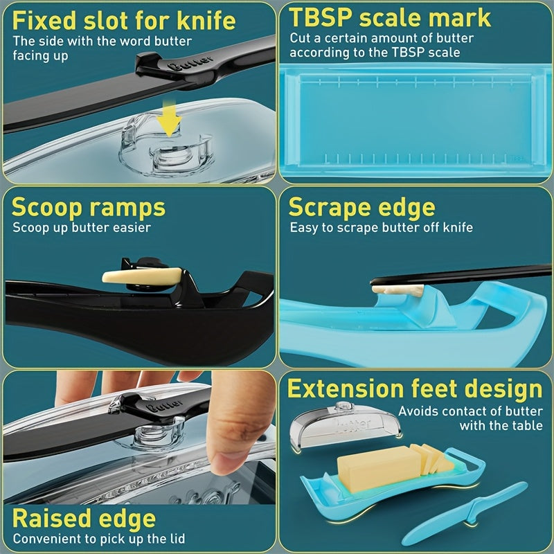 Airtight Built-In Cheese Slicer Butter Keeper