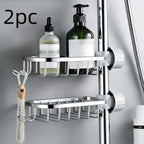 Space-Saving Corrosion-Resistant Hanging Shower Rack (Set of 2)