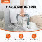 Adjustable Width & Twist-Lock Raised Toilet Seat (350 lb Capacity)