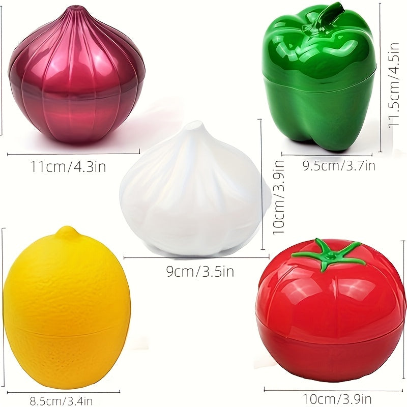 Clear Reusable Flip-Top Produce Keepers (Set of 5)
