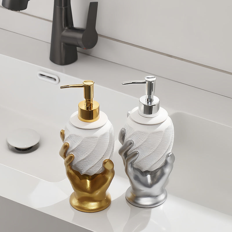 Embossed Metallic Resin Soap Dispenser