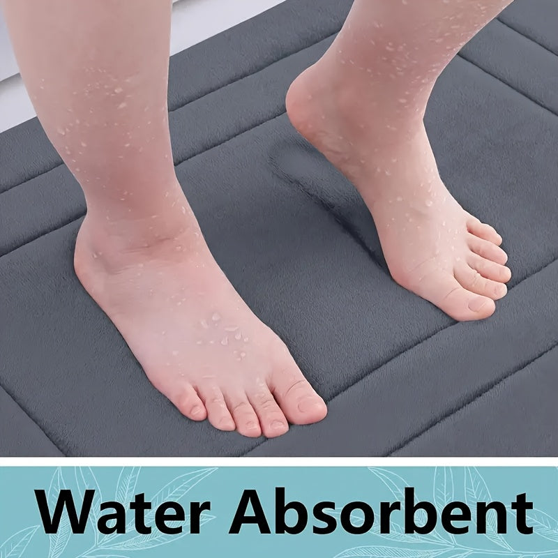 Ultra Absorbent & Non-Slip Polyester Bath Mat Set (Set of 3)