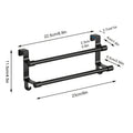 Over-Cabinet No-Drill Double-Bar Towel Rack