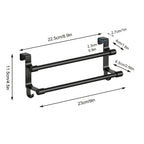 Over-Cabinet No-Drill Double-Bar Towel Rack