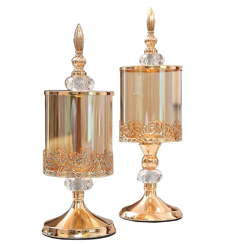 Food-Safe Glass Candy Jar (Polished Metal Lid)