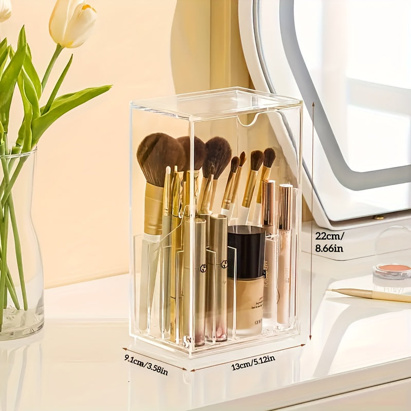 Adjustable & Expandable Clear Acrylic Makeup Brush Organizer
