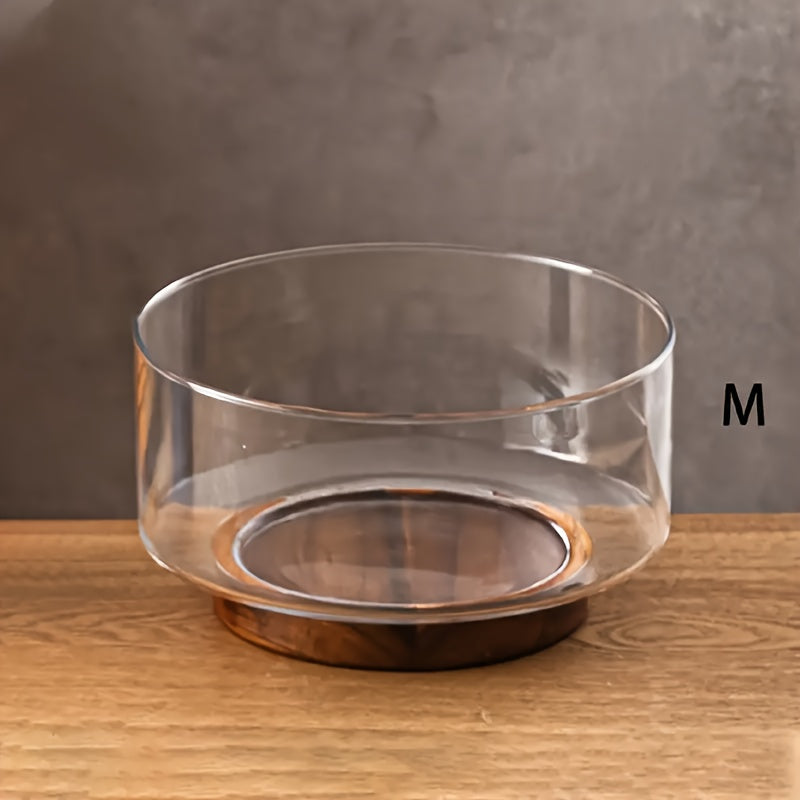 Scratch-Resistant Clear Glass Salad Bowl