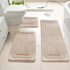 Ultra Absorbent & Non-Slip Polyester Bath Mat Set (Set of 3)