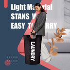 Extra Large Foldable Waterproof Laundry Hamper (Aluminum Loop Handle)