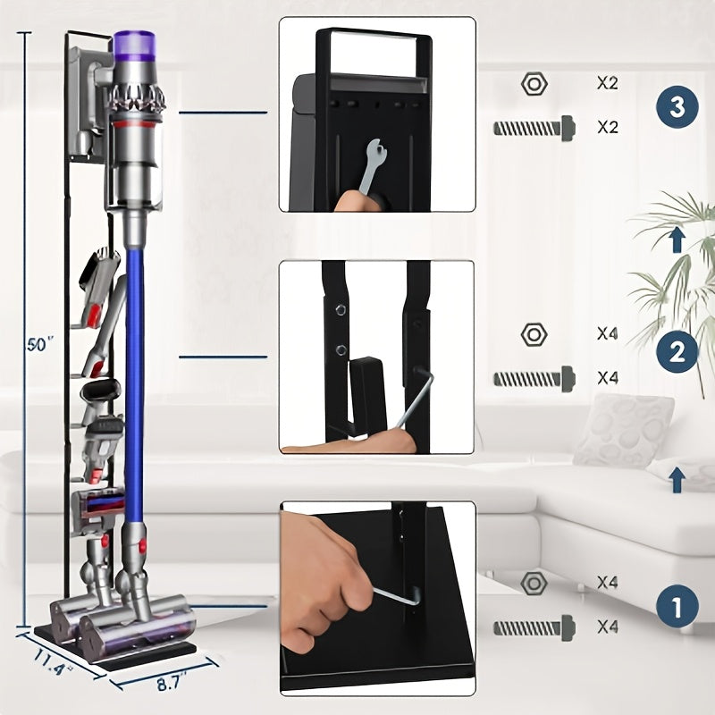 Heavy-Duty Metal Trigger-Lock Cordless Vacuum Stand (Fits V6–V15)