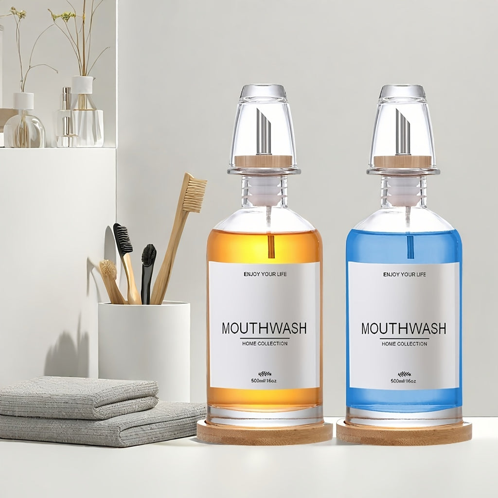 Refillable Compact Mouthwash Dispenser Set (4-Piece)