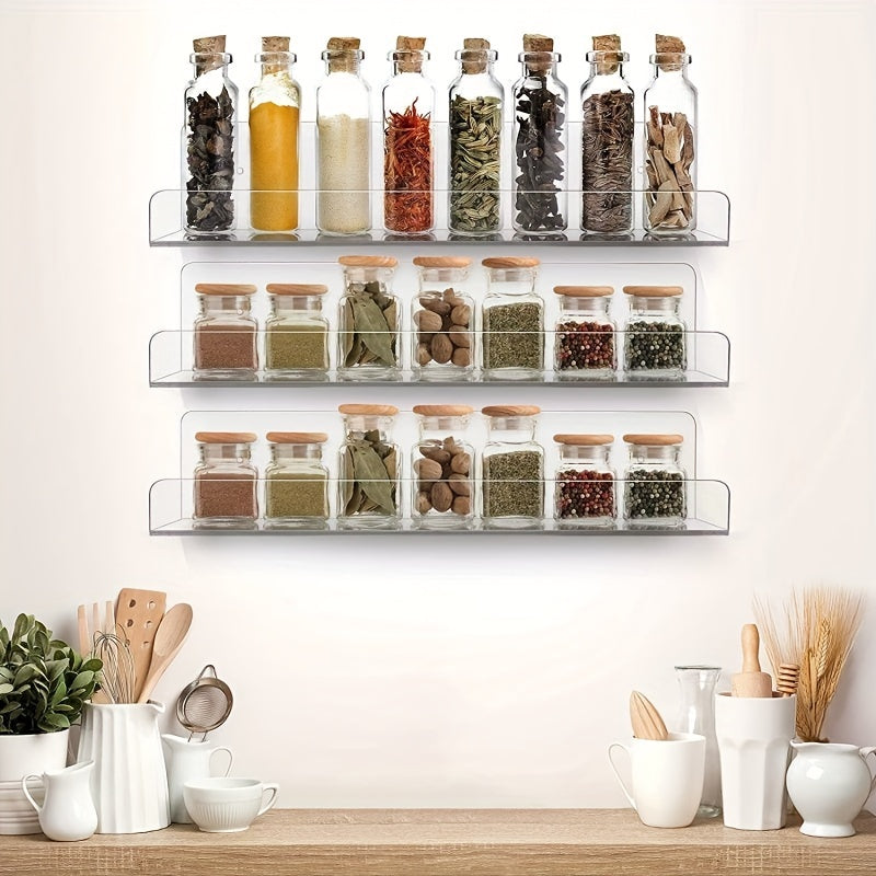 No-Drill Transparent Vinyl Hanging Shelf