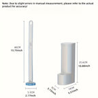 Wall-Mount Toilet Brush Set (Replacement Heads Included)