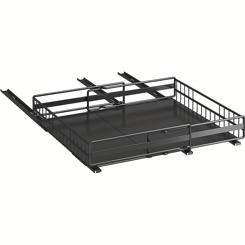 Smooth-Glide Heavy-Duty Metal Pull-Out Cabinet Rack (8-Tier)