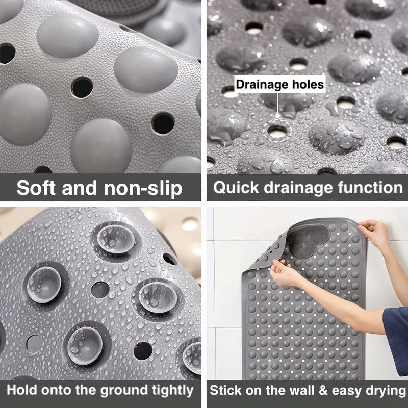 Heavy-Duty PVC Anti-Slip Shower Mat (Machine Washable)