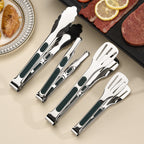 201 Stainless Steel Silicone-Grip Food Tongs (Set of 3)