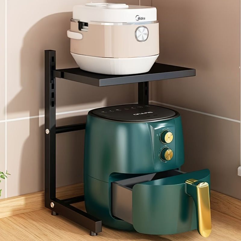 Space-Saving Multi-Tier Metal Appliance Rack