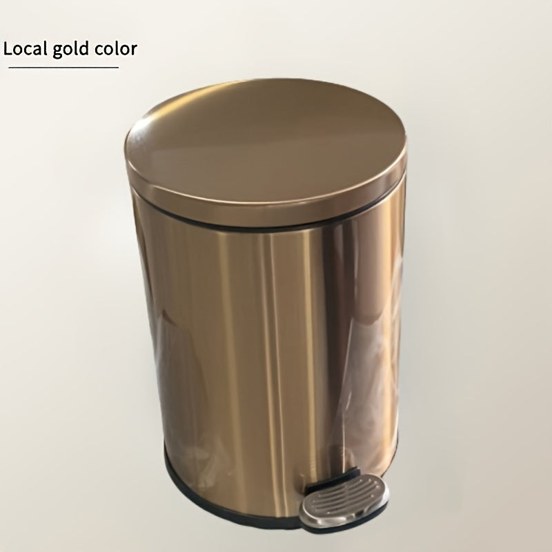 Polished Stainless Steel Step-On Waste Bin (9.5L)