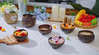 Handmade Polished Coconut Bowls (Set of 4)