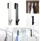 Stainless Steel Anti-Slip Shower Door Hooks (Set of 2)