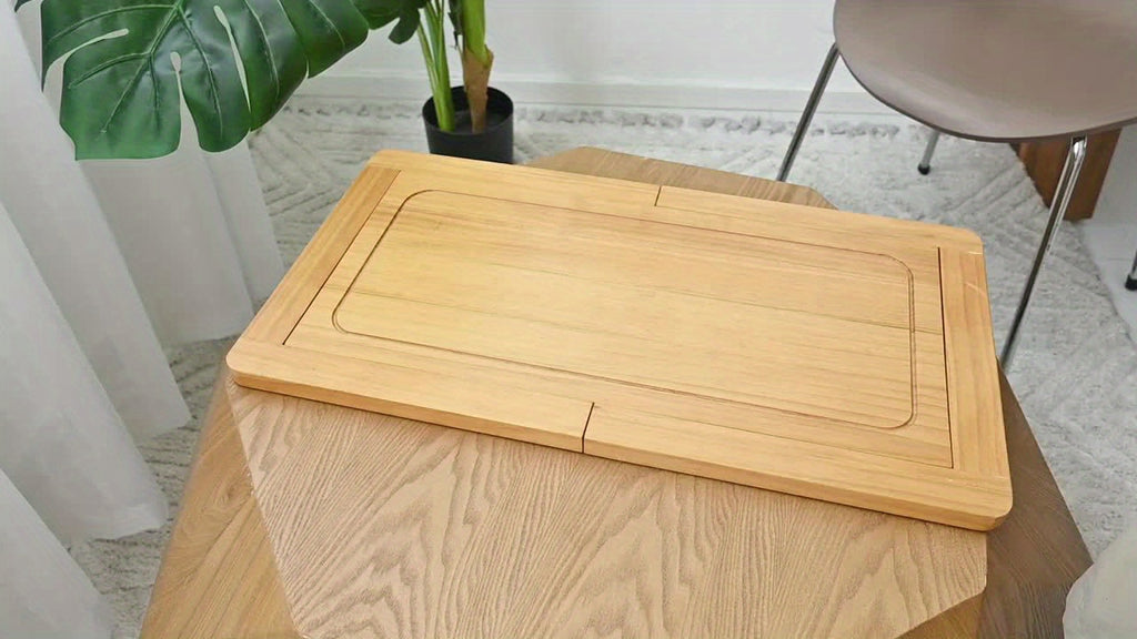 Adjustable Double-Sided Wooden Cutting Board (Juice Groove)