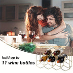 Freestanding Metal 3-Tier Wine Rack (14-Bottle Capacity)