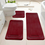 Ultra Absorbent & Non-Slip Polyester Bath Mat Set (Set of 3)