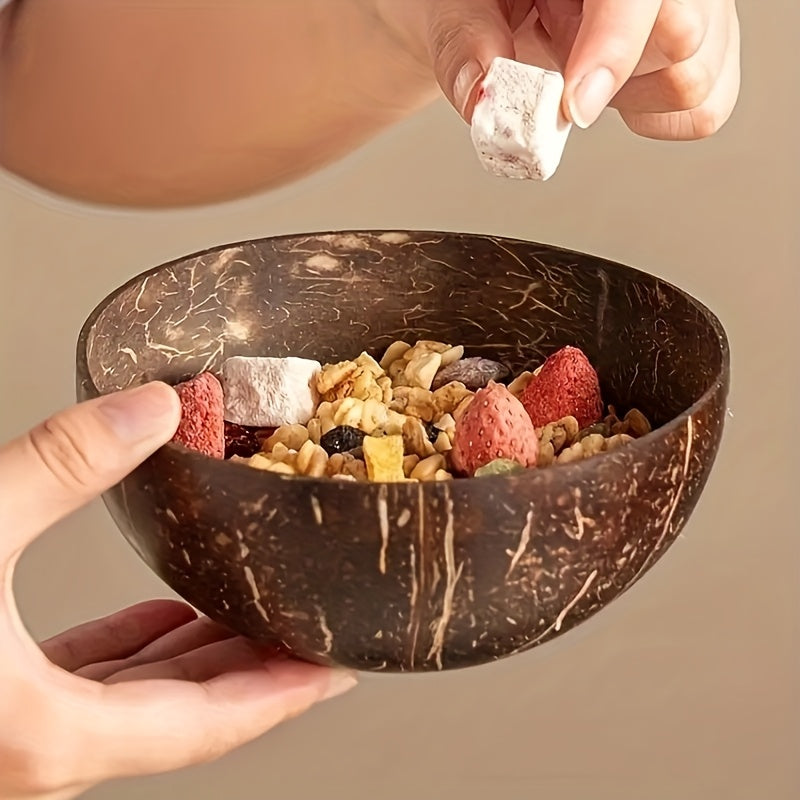 Handmade Polished Coconut Bowls (Set of 4)