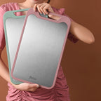 201-Grade Stainless Steel Non-Slip Cutting Board (Grinding Groove)
