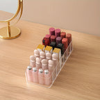 Clear Plastic 7-Compartment Lipstick Organizer
