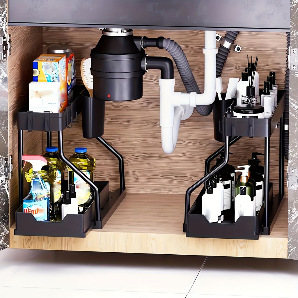Durable Metal Pull-Out Under-Sink Organizer