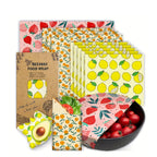 Reusable Non-Toxic Beeswax Food Wraps (9-Piece Set)
