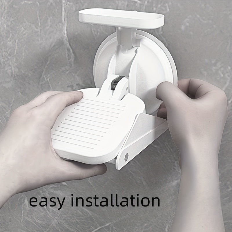 Wall-Mounted Suction-Cup Shower Foot Rest