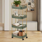 Ultra-Thin Plastic Rolling Storage Cart (3- or 4-Layer)