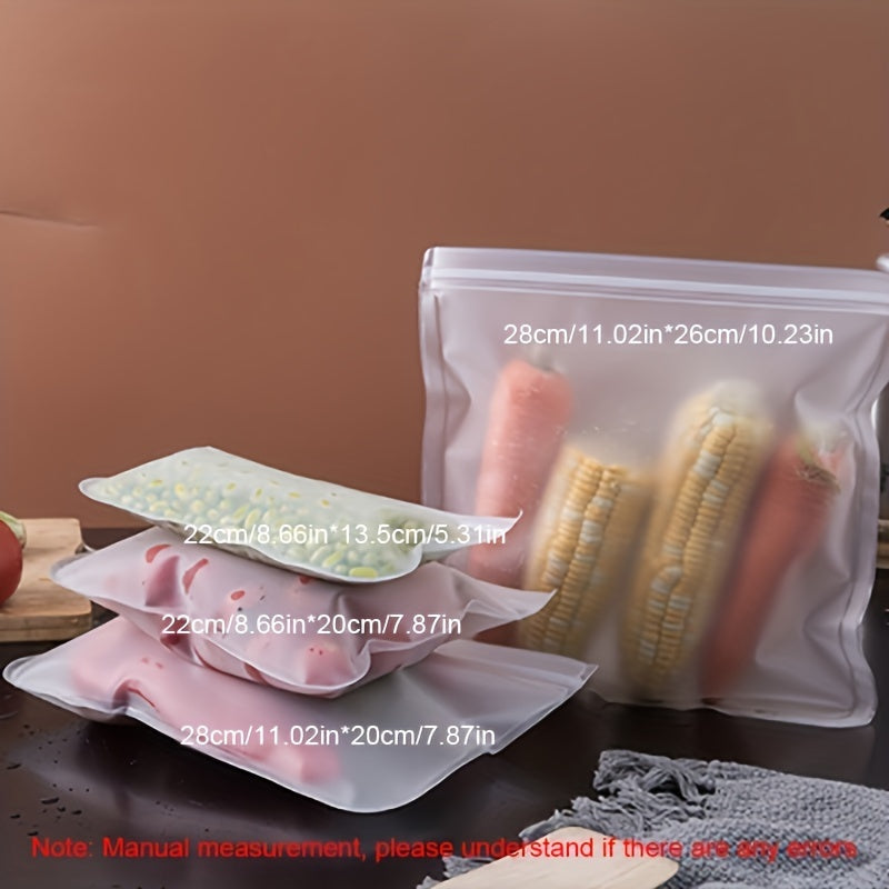 Reusable Self-Sealing Silicone Food Storage Bags (Set of 8)