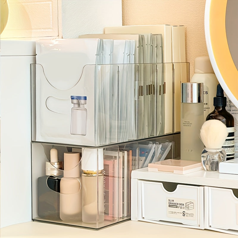 Large-Capacity Adjustable Cosmetic & Mask Organizer