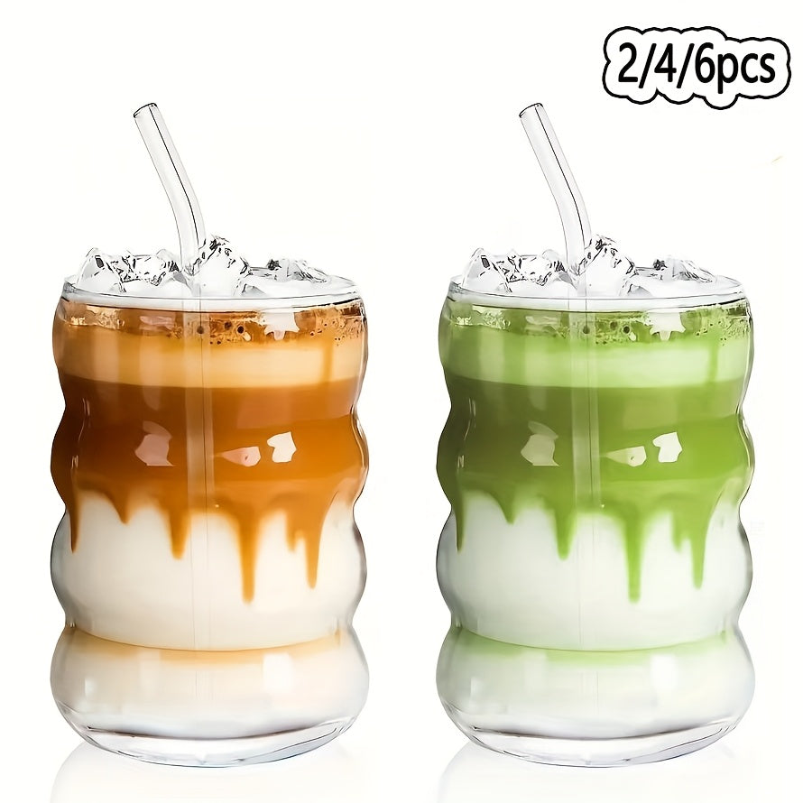 High Borosilicate Microwave & Dishwasher-Safe Ripple Tumbler (11.8 fl oz)
