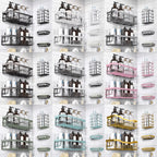 No-Drill Rustproof Stainless Steel Shower Caddy Set (5-Piece)