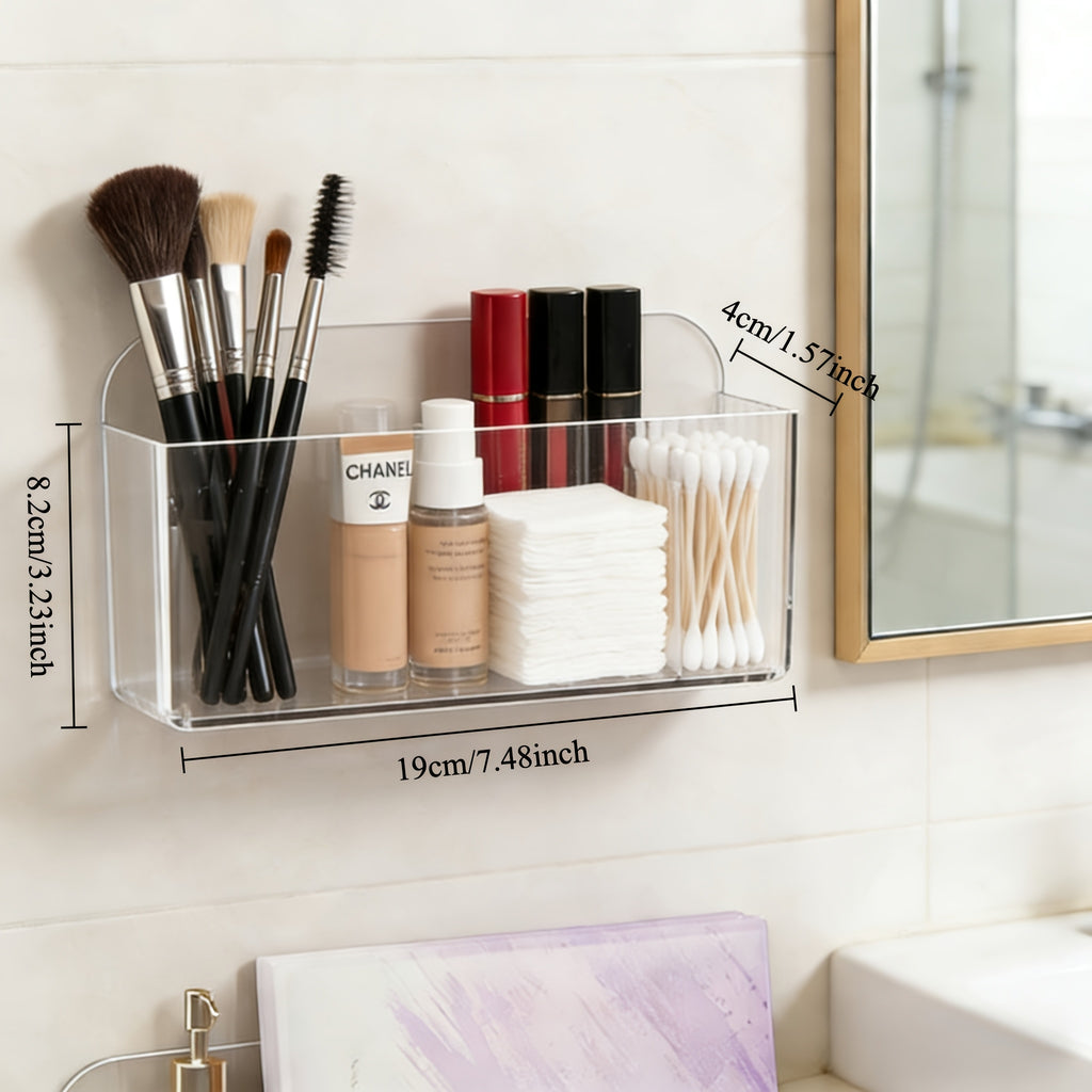 No-Drill Clear Acrylic Floating Shelf