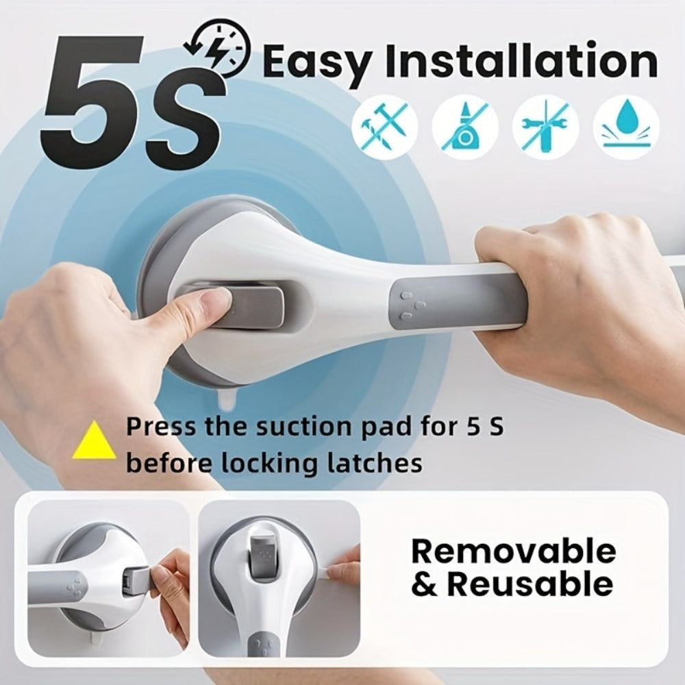 No-Drill Suction-Cup Anti-Slip Grab Bar (17-Inch, Set of 2)