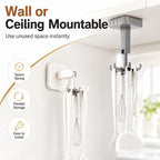 Self-Adhesive 360° Rotating Hook Rack (6 Hooks)