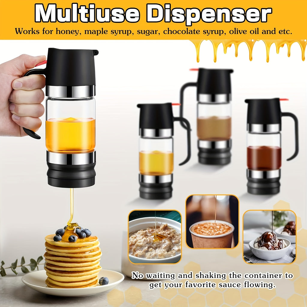 Clear Glass Precision Pour Oil & Syrup Dispenser (12oz)