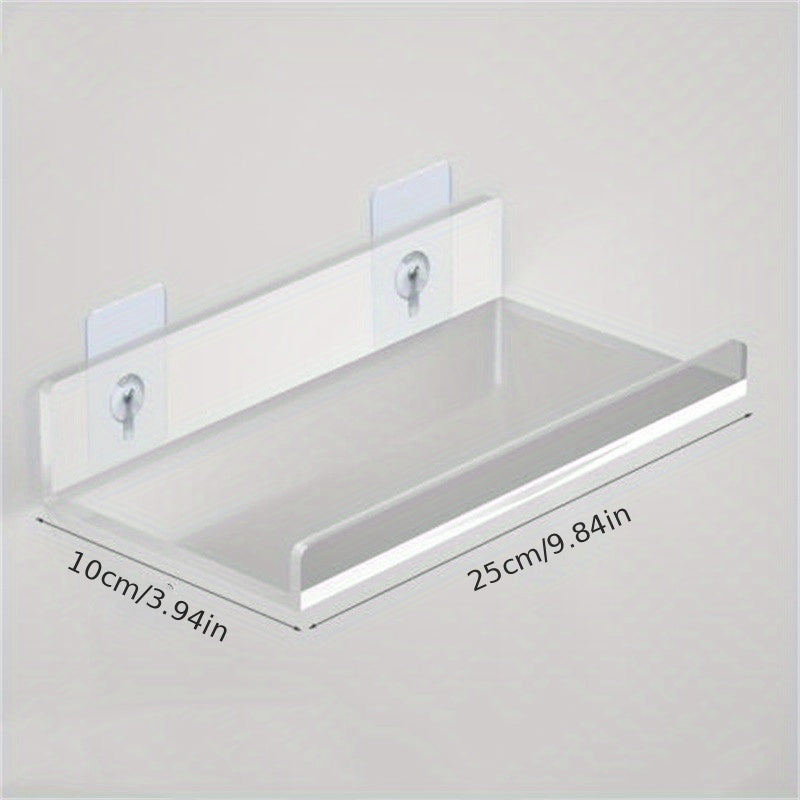 No-Drill Transparent Vinyl Hanging Shelf