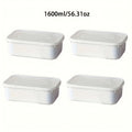 Food-Grade PP Airtight Flip-Top Refrigerator Storage Box (Set of 4)